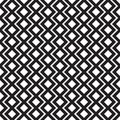 Geo, geometric seamless texture. Ethnic tribal chevron and rhombus seamless pattern. Black and white graphic background. Vector simple monotone background, fabric print, cover design