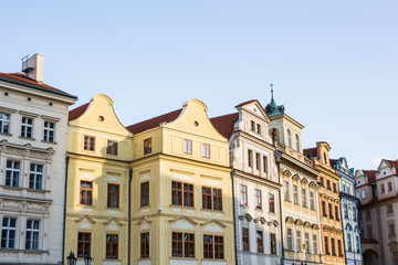 Facade of a building in Prague, Czech Republic