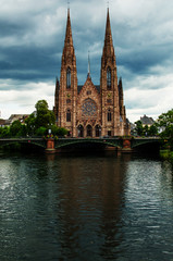 Fototapeta na wymiar Cathedral of Saint Paul in Strasbourg, France