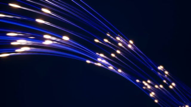 Fiber Optics Fly fly through Speed Connecting internet