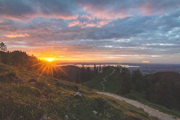 Sonnenuntergang Hochfelln