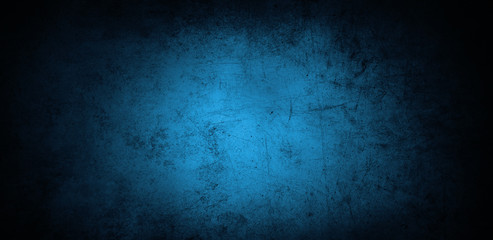 Blue concrete wall. Dark edges