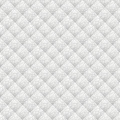 Wyite leather upholstery vector seamless pattern. Quilted leather texture. Anymal skin texture. Can be used in web design and graphic design.