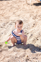 Baby girl on the beach