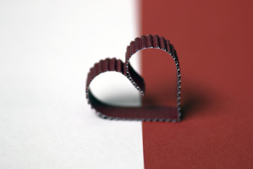 heart shape paper red