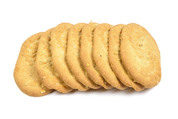 Biscuits on white background