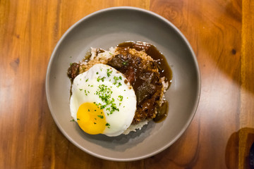 Croque madame ala french Toast with fried Egg and parsley