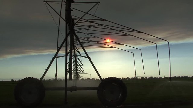 Farm Irrigation and Golden Sun