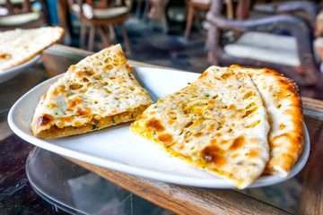 Indian naan traditional food 