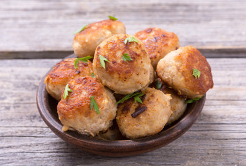 Pork meatballs with parsley