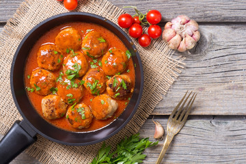 Pork meatballs with parsley