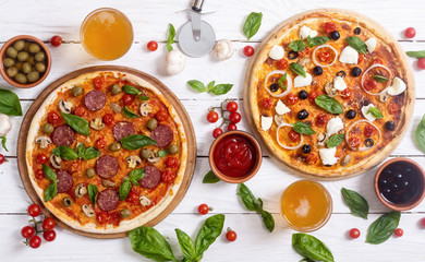 Italian pizza and ingridiend