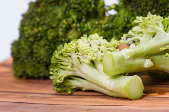 organic broccoli close up