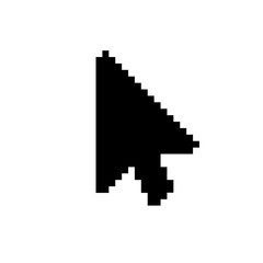 Obraz premium Vector modern arrow cursor icon on white background.