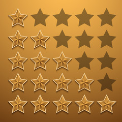 Vector modern star rating set background