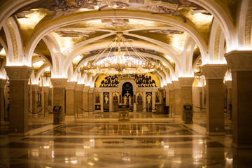 Belgrade, Serbia, 2 August 2017. Interior of Orthodox Church of Saint Sava.