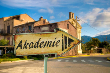 Schild 198 - Akademie