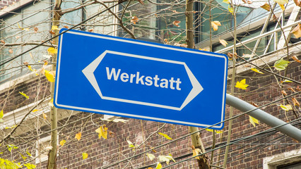Obraz premium Schild 199 - Werkstatt