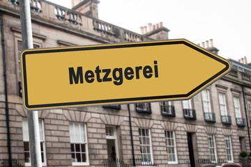 Obraz premium Schild 238 - Metzgerei