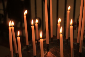 Candles in a church