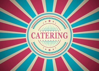 Catering Retro Vintage Style Stamp Background