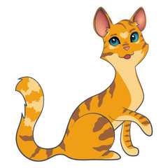 Illustration of a Cute Red Haired Kitten