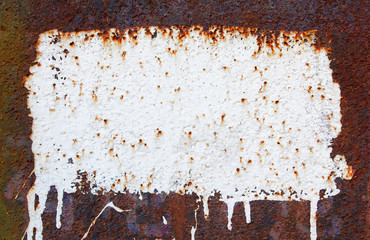 Rusted White Painted Metal background