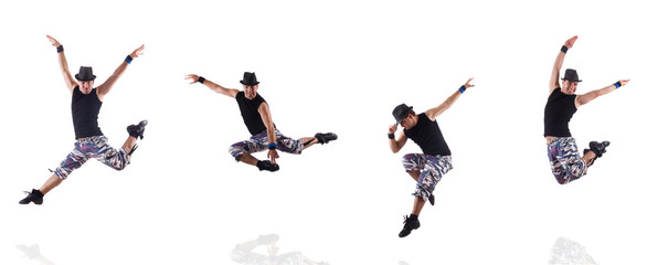 Dancer isolated on the white background
