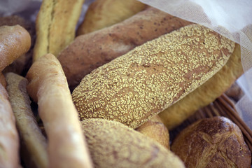Basket of breads of various types