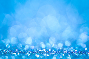 the abstract Blue glitter lighting background