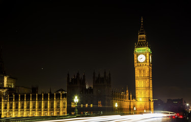 Fototapeta na wymiar Big Ben Tower Westminster Bridge Parliament London England