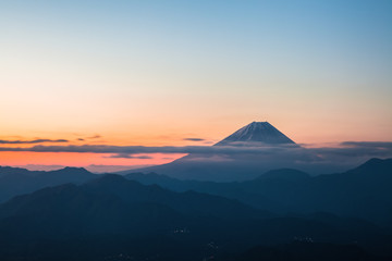 Fototapeta premium Mt.Fuji with beautiful sunrise sky in spring season