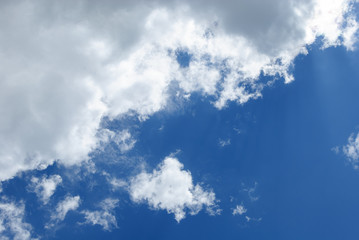 Blue sky with soft white clouds