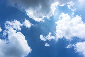 Blue sky with cloud for background.