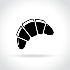 croissant icon on white background