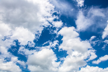 Obraz premium Blue sky with white clouds abstract background on nature