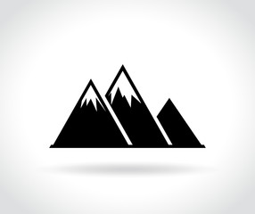 mountain icon on white background