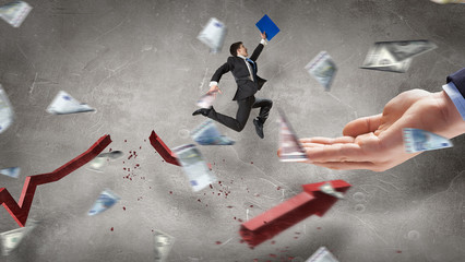 Climbing up to success. Mixed media