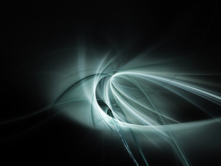 Abstract background element. Fractal graphics series. Curves, blurs and twisted grids composition. Blue and black colors.