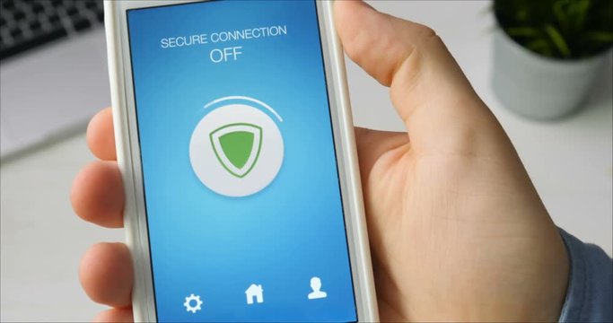 Turning on secure connection mode on the smartphone for secure internet surfing