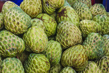 custard apple thai food in market