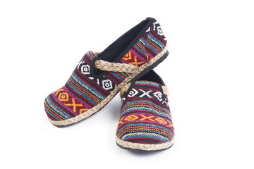 Women's knitted shoes.