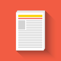 Document, blank, CV, resume, template, flat.