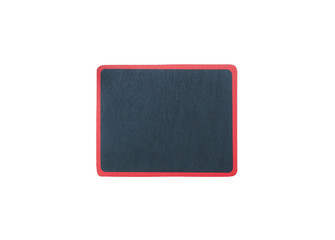 Top view / Flat lay Isolated object single blackboard / chalkboard on white background. clipping path.accessories / items or stationery for education or business background.