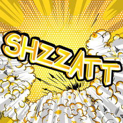 Shzzatt - Vector illustrated comic book style expression.
