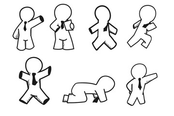 Set of Businessman character cartoon, design  Easy to apply 