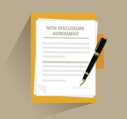 Non Disclosure Agreement document paper illustration vector