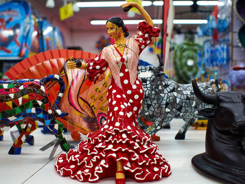 Figurine of a traditional Spanish Flamenco dancer