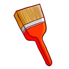 Funny red paint brush ready to use - vector.