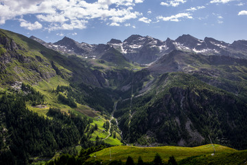Panorama monte Rosa Valle D'Aosta - obrazy, fototapety, plakaty